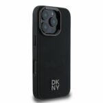 DKNY iPhone 16 Pro Back cover case - PU Leather Stack Logo Magsafe - Black - Afbeelding 4