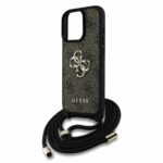 Guess iPhone 16 Pro Back cover case - Crossbody 4G Big Logo - Cord Strap - Brown - Afbeelding 4