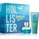 SET HOLLISTER Festival Vibes For Him EDT spray 50ml   HAIR  BODY WASH 100ml