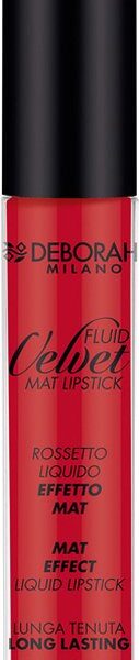 Deborah Milano Fluid velvet Mat Lipstick - Matte Vloeibare Lippenstift - 6 Iconic Red - Rood - Langhoudend