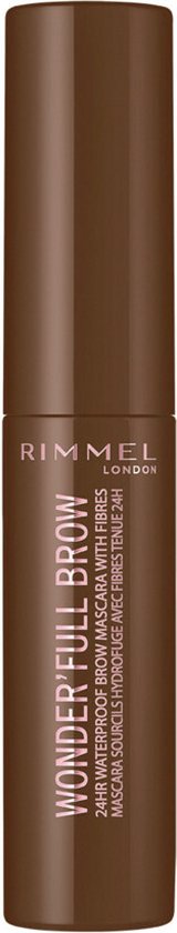 160x840-24 Rimmel London Wonder'full Brow Wenkbrauwgel Mascara - 002 Medium Brown - Afbeelding 1