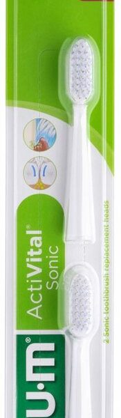 GUM Activital Opzetborstel Wit 2 stuks