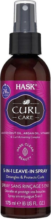 195x840-224 Hask Curl Care 5 In 1 Leave In Spray 175 Ml - Afbeelding 1