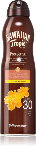 Hawaiian Tropic Protective Coconut & Mango Dry Oil Spray - SPF30 - 180ml - 1 stuk - Afbeelding 2