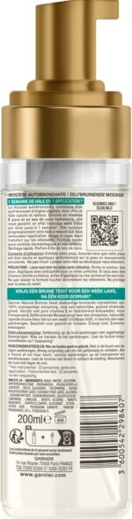 Garnier Ambre Solaire Self Tan Zelfbruiner Mousse - 200ml - Afbeelding 5