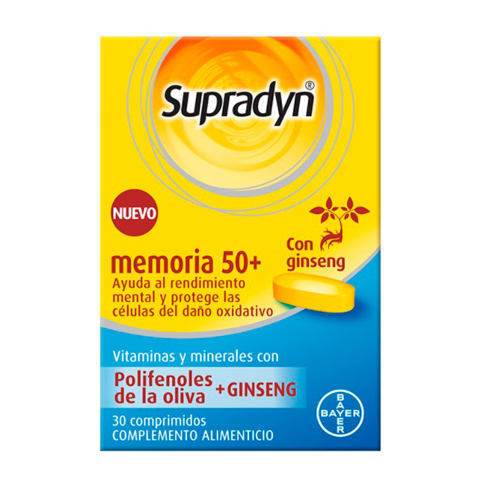 2271393_f0484fcdf08138bbdcc8daaaff3e5f7e Supradyn Memory 50+ 30 Tablets - Afbeelding 1