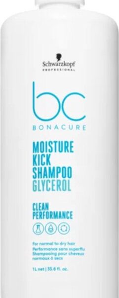 Schwarzkopf Bonacure Moisture Kick Shampoo 1000ml - Normale Shampoo Vrouwen