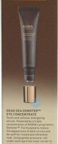 AHAVA Dead Sea Osmoter Eye Concentrate Serum - Natural Anti-Aging Treatment for Women and Men - Reduces Puffiness, Dark Circles, and Signs of Fatigue (15ml)