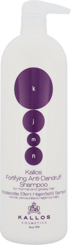245x840-100 Kallos - KJMN Fortifying Anti Dandruff Shampoo ( Greasy Hair ) - 1000ml - Afbeelding 1