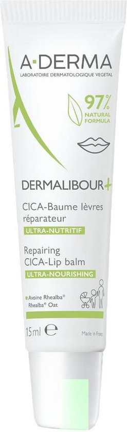 247x840-193 A-DERMA Dermalibour+ Cica Lip Balm 15 ml Balm - Afbeelding 1
