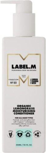 Label.M Lemongrass Organic Moisturising Conditioner - 300 ml - Conditioner voor ieder haartype - Afbeelding 3