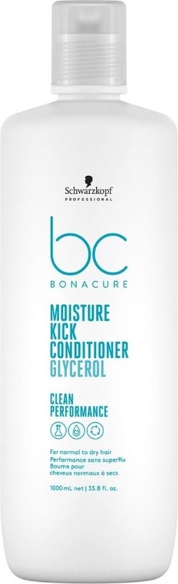 257x840-10 Schwarzkopf Professional Bonacure Moisture Kick Conditioner - Alle haartypes - 1000ml - Afbeelding 1