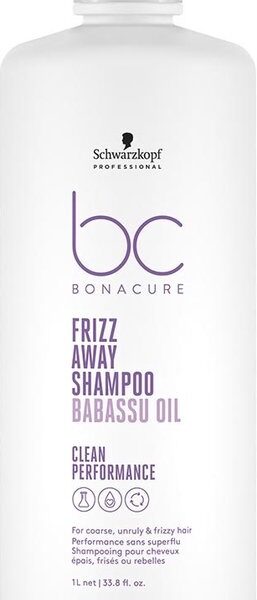 Schwarzkopf Bonacure Frizz Away Shampoo 1000ml - Normale shampoo vrouwen - Voor Alle haartypes