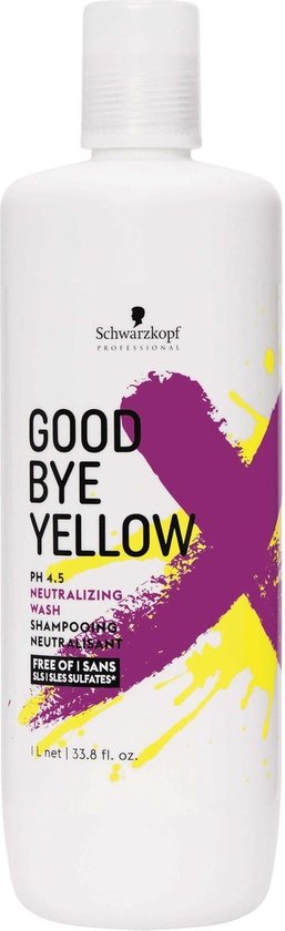 257x840-26 Schwarzkopf Professional Good Bye Yellow Neutralizing Bonding Wash 1000 Ml - Afbeelding 1