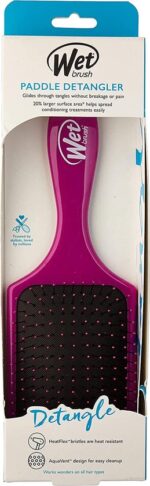 Wet Brush - Detangler - Haarborstel - AquaVent voor gelijkmatige spreiding van haarbehandelingen - Paars - Afbeelding 4