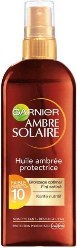 262x840-50 Garnier Ambre Solaire Zonnebrandspray Olie SPF 10 - 150 ml - Afbeelding 1