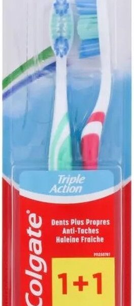 Colgate Triple Action Tandenborstel Medium 2 stuks