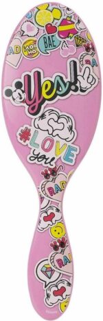 The Wet Brush Disney Classic Peace Love Mickey Brush 1 U - Afbeelding 2