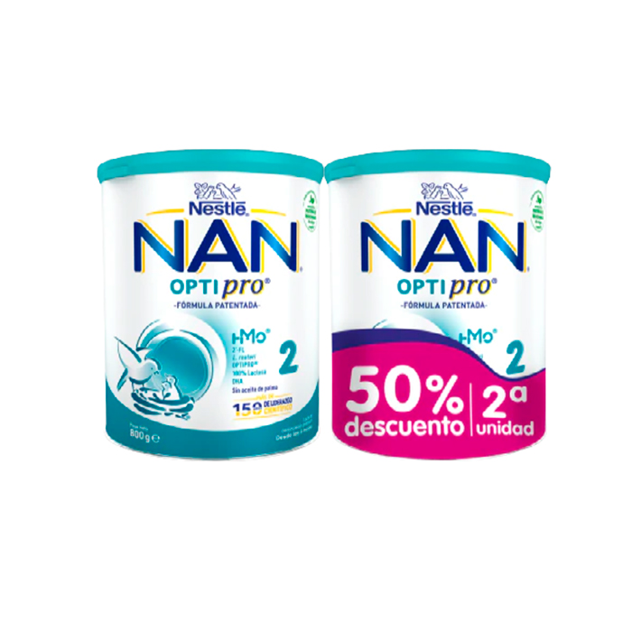 2753435_b9ee5f2f4596acaa4a6fba755b202460 Nestlé Nan Optipro 2 Duplo 2x800g - Afbeelding 1