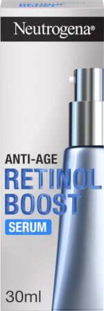 Neutrogena Retinol Boost Serum (30 ml), anti-veroudering gezichtsserum met Retinol, mirtebladextract en hyaluronzuur
