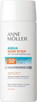 Facial Sun Cream Anne Möller Aqua Non Stop Sport SPF50+ (75 ml)