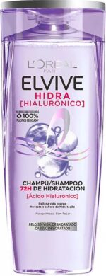 Vochtinbrengende Shampoo L'Oreal Make Up Elvive Hidra Hyaluronzuur (370 ml) - Afbeelding 2