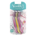 Venus3 Dragonfruit Disposable Hair Removal Blades 3 U By Gillette 3 Pcs