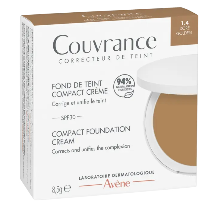 3282770146066_1 Avéne Couvrance Oil Free Compact Cream 1.4 Gold 8.5g - Afbeelding 1
