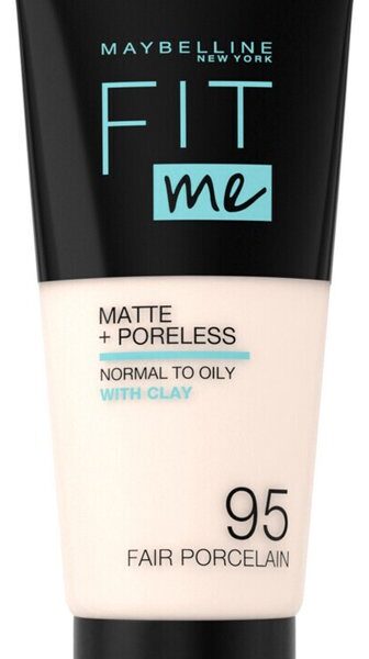 Maybelline New York - Fit Me Matte + Poreless Foundation - 095 Fair Porcelain - Medium Dekkende Foundation met Matte Finish voor de Normale tot Vette Huid - 30 ml