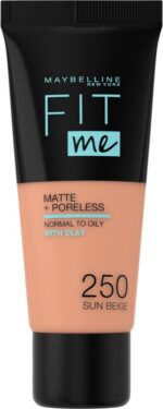 Maybelline Fit Me! Matte Makeup For Normal And Oily Skin 30 Ml 250 Sun Beige