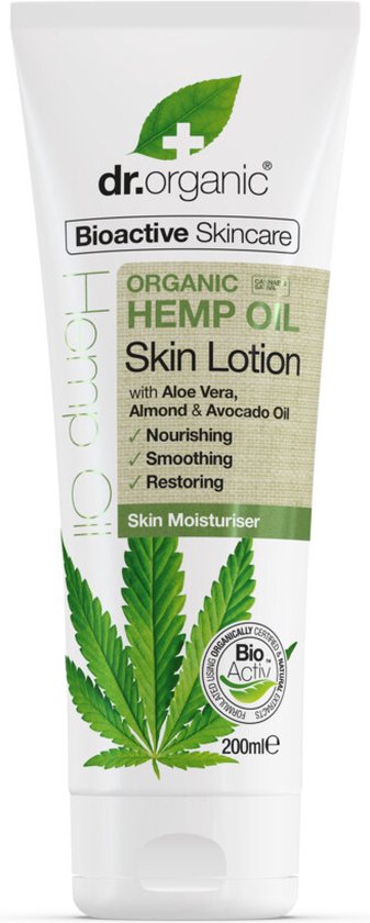 337x840-119 Dr. Organic Hennepolie Huidlotion 200 ml - Afbeelding 1