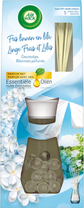 339x840-8 Air Wick Reeds Essential Oils Geurstokjes Soft Cotton 33 ml - Afbeelding 1