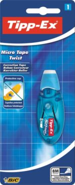 Tipp-Ex Micro Tape Twist Correctieroller 8 m x 5 mm - Roze of Blauwe Doos - Pak van 1 Stuk