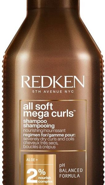Redken All Soft Mega Curls Shampoo – Voedende shampoo voor krullen en kroeshaar – 300 ml