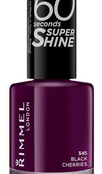 Rimmel London Nail Polish 60 Seconds Black Cherries Dark Red