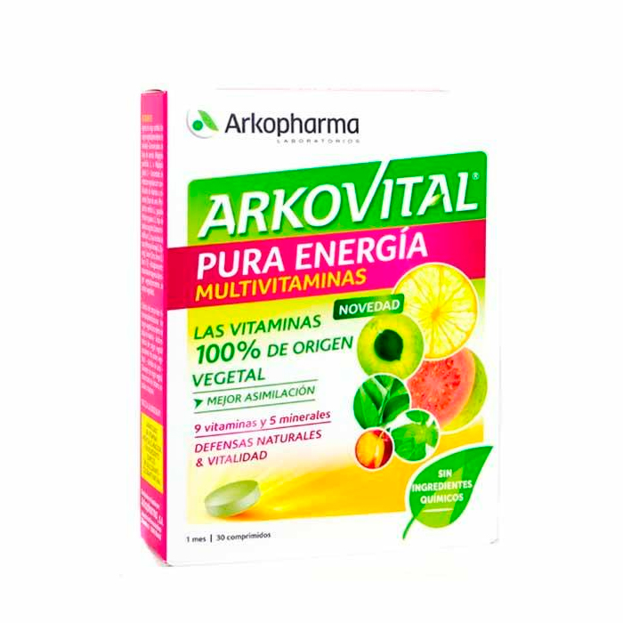 3578836122137_1 Arkopharma Arkovital Pure Multivitamins 30 Tablets - Afbeelding 1