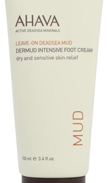 AHAVA Dermud Intensive Foot Cream - Intensely Hydrates, Moisturizes & Heals Dry Cracked Heels and Feet, Enriched with Patented Osmoter and Dermud, Hippophae Oil, Lavender Oil & Shea Butter, 3.4 fl.oz