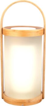 Inspire Cardea USB Oplaadbare Bamboe Tentlamp LED Sfeerverlichting - 2W - 150LM - 4000K - 32 x 14 cm