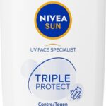 NIVEA SUN UV Face Specialist Triple Protect Ultralichte Zonnebrand Gezicht - SPF 50+ - Trekt Snel In - Drievoudige bescherming - Met Hyaluronzuur - Zonbescherming - 40 ml
