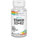 Solaray Vitamina D3 y K2 60 Vcaps 5000 Ui