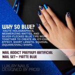 Ardell Nail Addict Premium Artificial Nail Set  Matte Blue