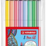 STABILO pen 68 Viltstiften etui - 8 stuks