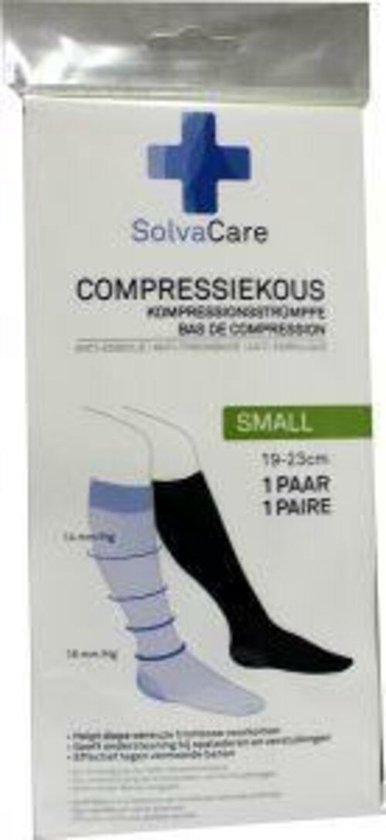 386x840-5 Solvacare Compressiekous Zwart S - Afbeelding 1