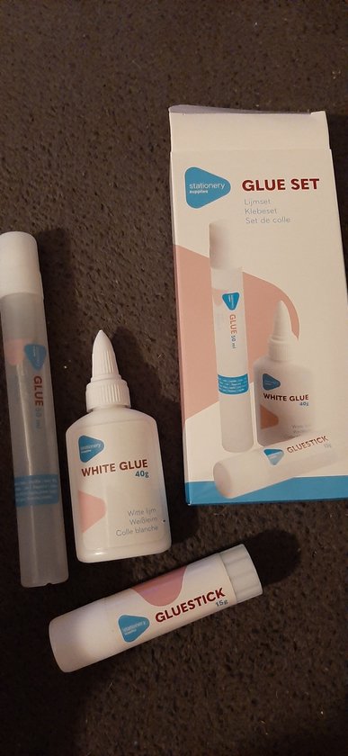 387x840-1 Stationery glue set/ lijmset / 3 delig /bureaustoel/ hobbylijm/ giftset - Afbeelding 1