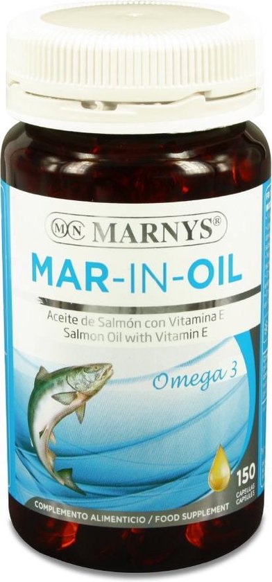 392x840-56 Marnys Mar-in-oil Aceite De Salmon 150 Cap X 500 Mg - Afbeelding 1