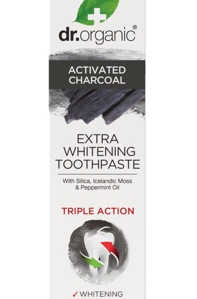 Dr Organic Charcoal Blekende tandpasta 100 ml