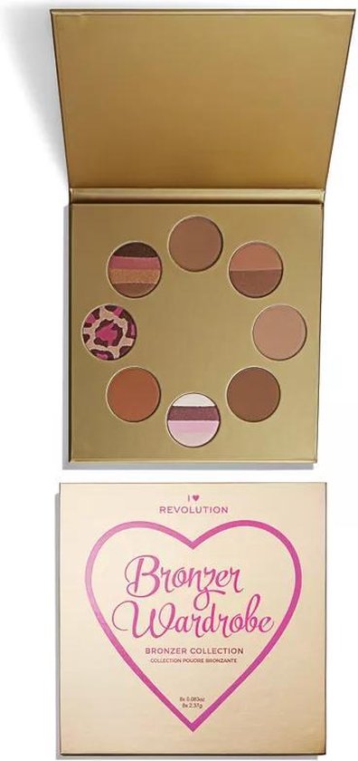 396x840-110 I Heart Makeup Bronzer Wardrobe Palette - Bronzer Collection - Afbeelding 1