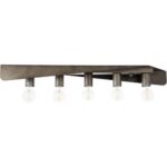 BRILLIANT Lamp Nux Plafondlamp 5-lichts Antiek / zwart 40 W - 5x A60 - E27 - Afbeelding 2