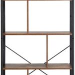 Maxenza Home LBC12BX IndustriÃ«le Boekenkast â€“ Hoogwaardig Vintage Houten Kast voor Boeken â€“ Robuust Staand Boekenstandaard met Stalen Frame â€“ Ideaal voor Thuis of op Kantoor - Afbeelding 4