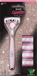 Wilkinson Quattro for Women Rose Gold Scheersysteem Houder + 4 Scheermesjes